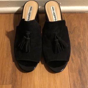 Karl Lagerfield. Black Heel. Size 9.